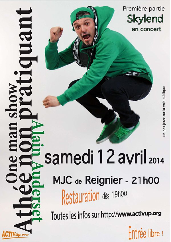 one man show alain auderset à Reignier le 12 avril 2014